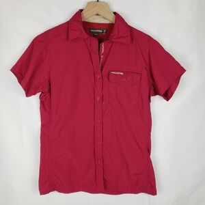 Craghoppers Dark Pink Short Sleeve Shirt Sz 6